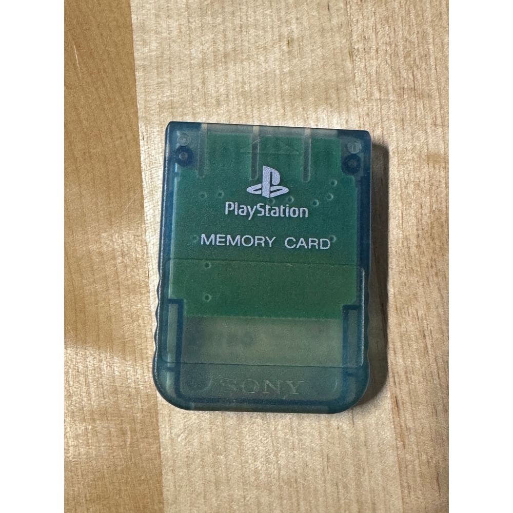 Sony PlayStation 1 Memory Card SCPH-1020 Emerald Green Translucent PS1 OEM